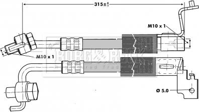 Borg & Beck BBH6694 - Тормозной шланг avtokuzovplus.com.ua