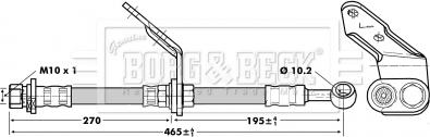 Borg & Beck BBH6742 - Тормозной шланг avtokuzovplus.com.ua