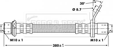 Borg & Beck BBH6751 - Гальмівний шланг autocars.com.ua