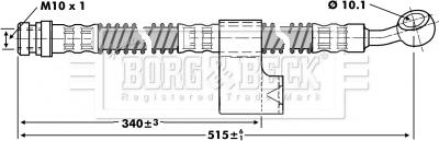 Borg & Beck BBH6799 - Гальмівний шланг autocars.com.ua