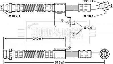 Borg & Beck BBH6800 - Тормозной шланг avtokuzovplus.com.ua