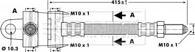 Borg & Beck BBH6806 - Гальмівний шланг autocars.com.ua