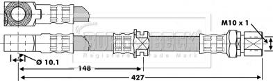 Borg & Beck BBH6829 - Тормозной шланг avtokuzovplus.com.ua