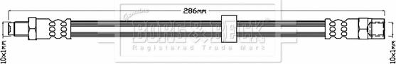 Borg & Beck BBH6874 - Гальмівний шланг autocars.com.ua