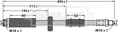 Borg & Beck BBH6909 - Тормозной шланг avtokuzovplus.com.ua