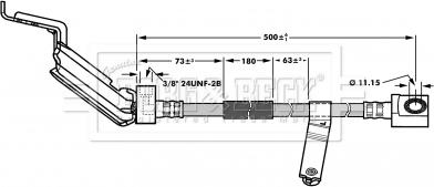 Borg & Beck BBH6930 - Гальмівний шланг autocars.com.ua