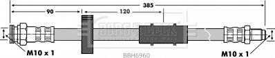 Borg & Beck BBH6960 - Гальмівний шланг autocars.com.ua