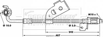 Borg & Beck BBH6970 - Тормозной шланг autodnr.net