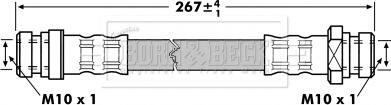 Borg & Beck BBH7002 - Тормозной шланг autodnr.net