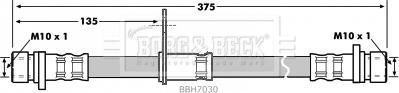 Borg & Beck BBH7030 - Гальмівний шланг autocars.com.ua