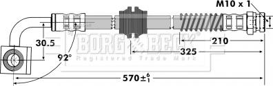 Borg & Beck BBH7069 - Гальмівний шланг autocars.com.ua