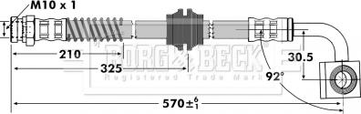 Borg & Beck BBH7070 - Гальмівний шланг autocars.com.ua