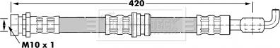 Borg & Beck BBH7078 - Гальмівний шланг autocars.com.ua