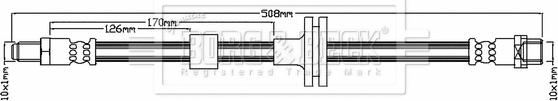 Borg & Beck BBH7086 - Гальмівний шланг autocars.com.ua