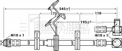 Borg & Beck BBH7087 - Гальмівний шланг autocars.com.ua