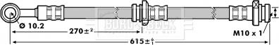 Borg & Beck BBH7145 - Гальмівний шланг autocars.com.ua