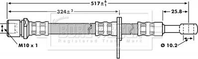 Borg & Beck BBH7202 - Гальмівний шланг autocars.com.ua