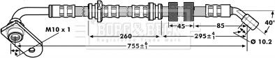 Borg & Beck BBH7210 - Гальмівний шланг autocars.com.ua