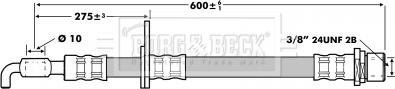 Borg & Beck BBH7214 - Гальмівний шланг autocars.com.ua