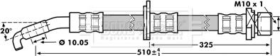 Borg & Beck BBH7217 - Тормозной шланг avtokuzovplus.com.ua