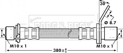 Borg & Beck BBH7218 - Гальмівний шланг autocars.com.ua