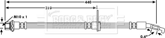 Borg & Beck BBH7230 - Гальмівний шланг autocars.com.ua