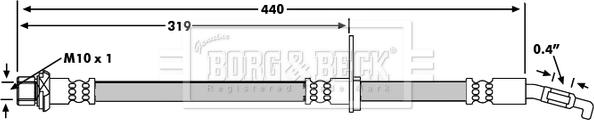 Borg & Beck BBH7231 - Гальмівний шланг autocars.com.ua