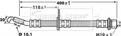 Borg & Beck BBH7256 - Гальмівний шланг autocars.com.ua