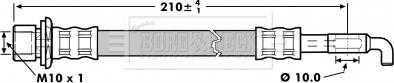 Borg & Beck BBH7260 - Гальмівний шланг autocars.com.ua