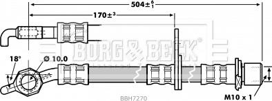 Borg & Beck BBH7270 - Гальмівний шланг autocars.com.ua