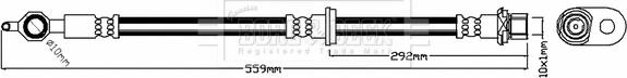 Borg & Beck BBH7272 - Тормозной шланг avtokuzovplus.com.ua