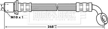 Borg & Beck BBH7284 - Тормозной шланг avtokuzovplus.com.ua