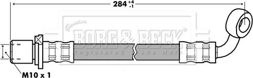 Borg & Beck BBH7285 - Гальмівний шланг autocars.com.ua