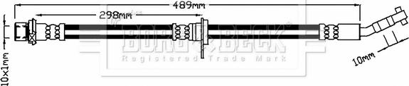 Borg & Beck BBH7338 - Гальмівний шланг autocars.com.ua