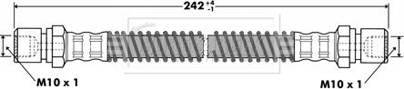 Borg & Beck BBH7343 - Тормозной шланг autodnr.net