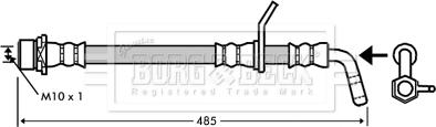 Borg & Beck BBH7349 - Гальмівний шланг autocars.com.ua