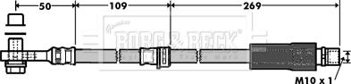 Borg & Beck BBH7359 - Тормозной шланг avtokuzovplus.com.ua