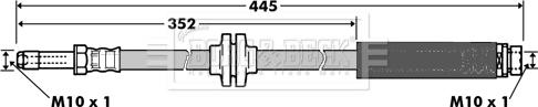 Borg & Beck BBH7360 - Тормозной шланг avtokuzovplus.com.ua