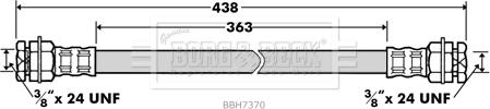 Borg & Beck BBH7370 - Тормозной шланг avtokuzovplus.com.ua