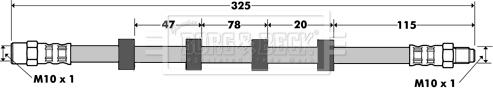 Borg & Beck BBH7378 - Гальмівний шланг autocars.com.ua