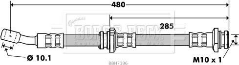 Borg & Beck BBH7386 - Гальмівний шланг autocars.com.ua