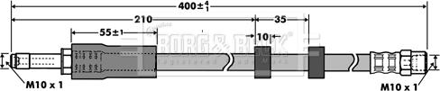 Borg & Beck BBH7390 - Тормозной шланг autodnr.net