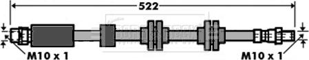 Borg & Beck BBH7392 - Тормозной шланг avtokuzovplus.com.ua