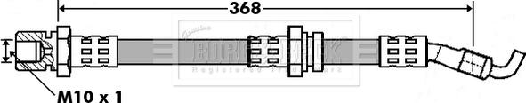 Borg & Beck BBH7402 - Тормозной шланг avtokuzovplus.com.ua