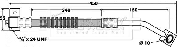 Borg & Beck BBH7411 - Гальмівний шланг autocars.com.ua