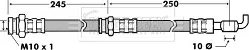 Borg & Beck BBH7433 - Гальмівний шланг autocars.com.ua