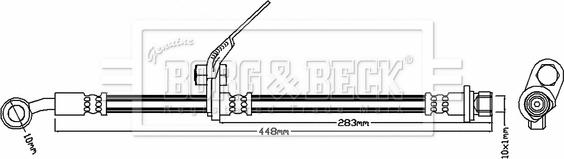 Borg & Beck BBH7436 - Гальмівний шланг autocars.com.ua