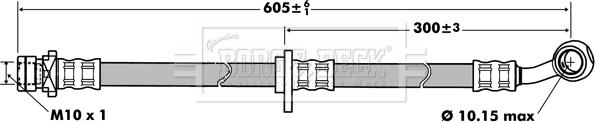 Borg & Beck BBH7441 - Гальмівний шланг autocars.com.ua