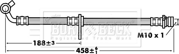 Borg & Beck BBH7442 - Гальмівний шланг autocars.com.ua