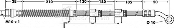 Borg & Beck BBH7456 - Гальмівний шланг autocars.com.ua